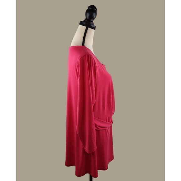 Alfani Twist Front Pink Tunic Blouse Size 2X - Picture 4 of 6